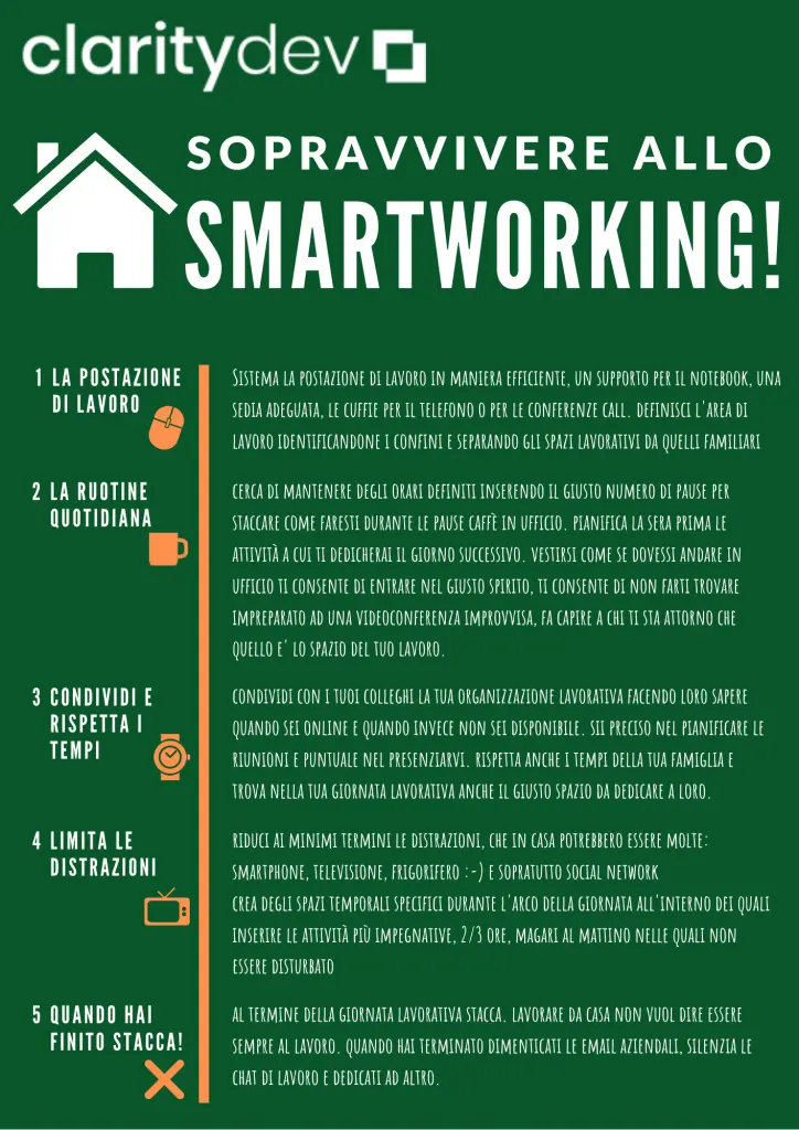 Breve guida per sopravvivere allo SmartWorking